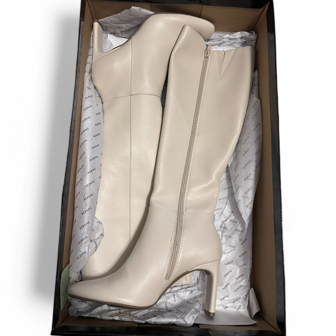 Alfani Womens Tristanne Boots Bone Smooth