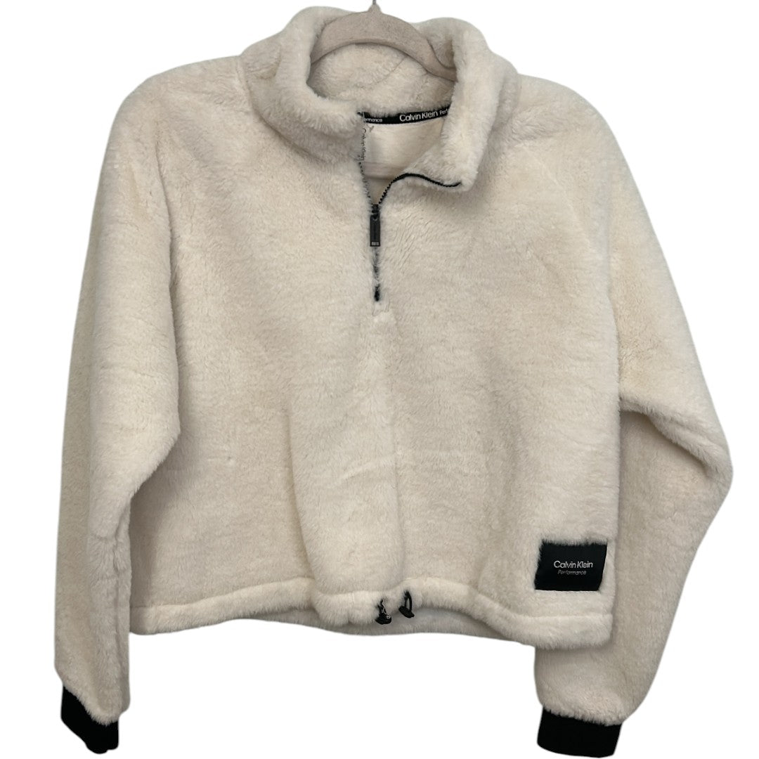 Calvin Klein Performance Plush Faux Fur Half Zip Pullover