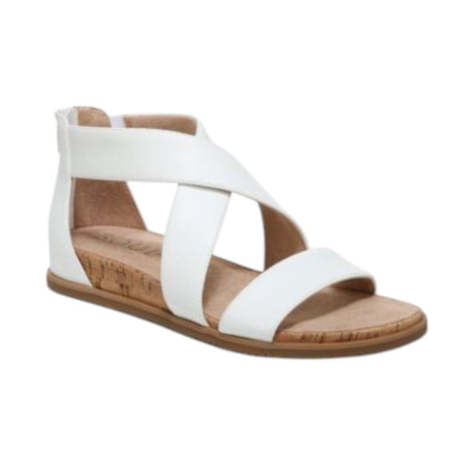 Cindi Strappy Sandals White Faux Leather