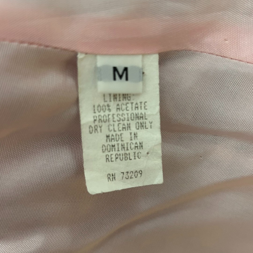 Marvin Richards Houndstooth Plaid Wool Blend Double Breasted Coat