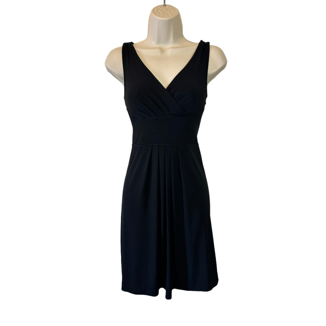 Ann Taylor V-neck Poly Blend Black Dress