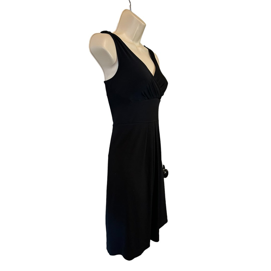 Ann Taylor V-neck Poly Blend Black Dress