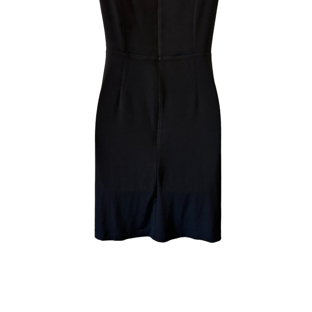 Ann Taylor V-neck Poly Blend Black Dress