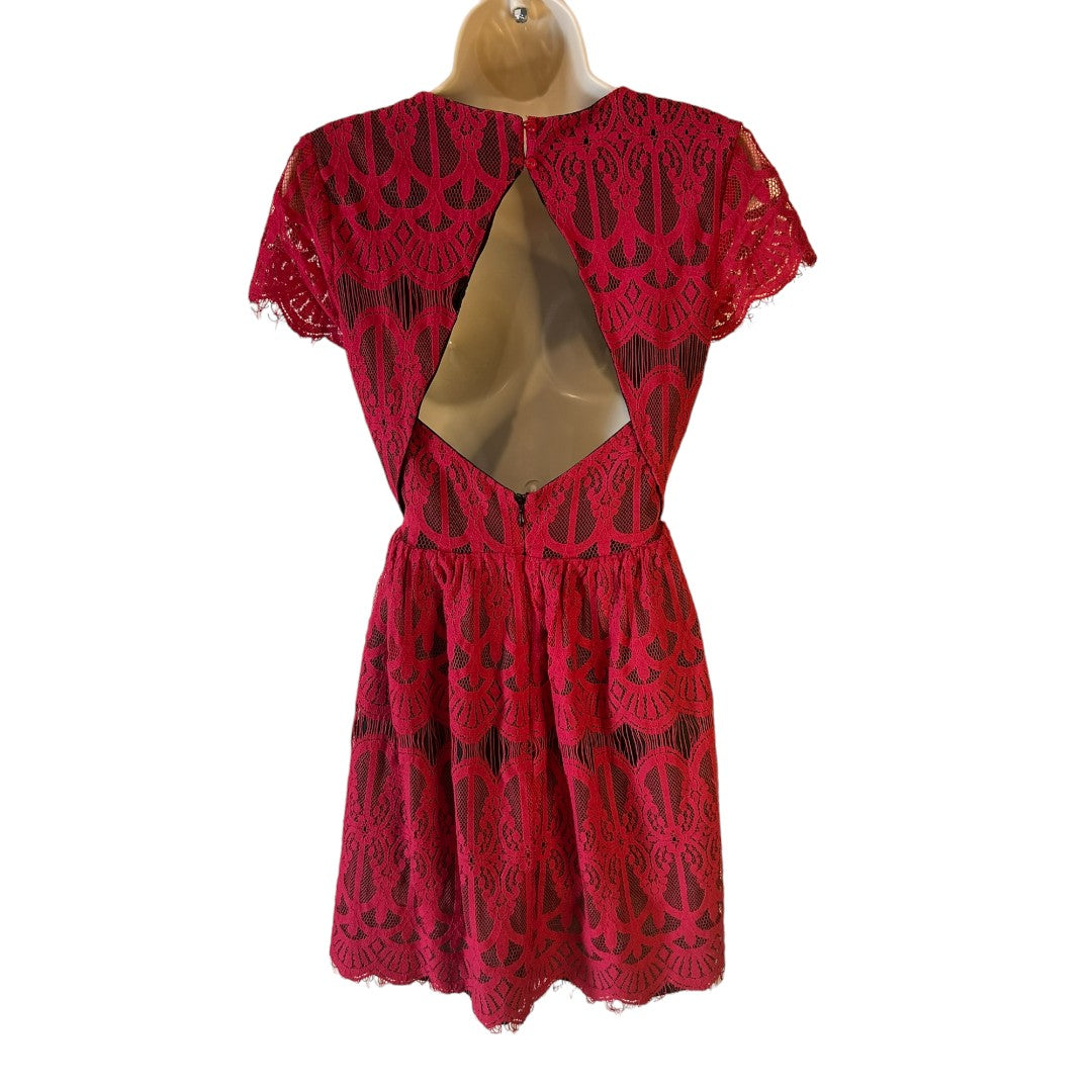 Altar'd State Burgundy Lace Dress