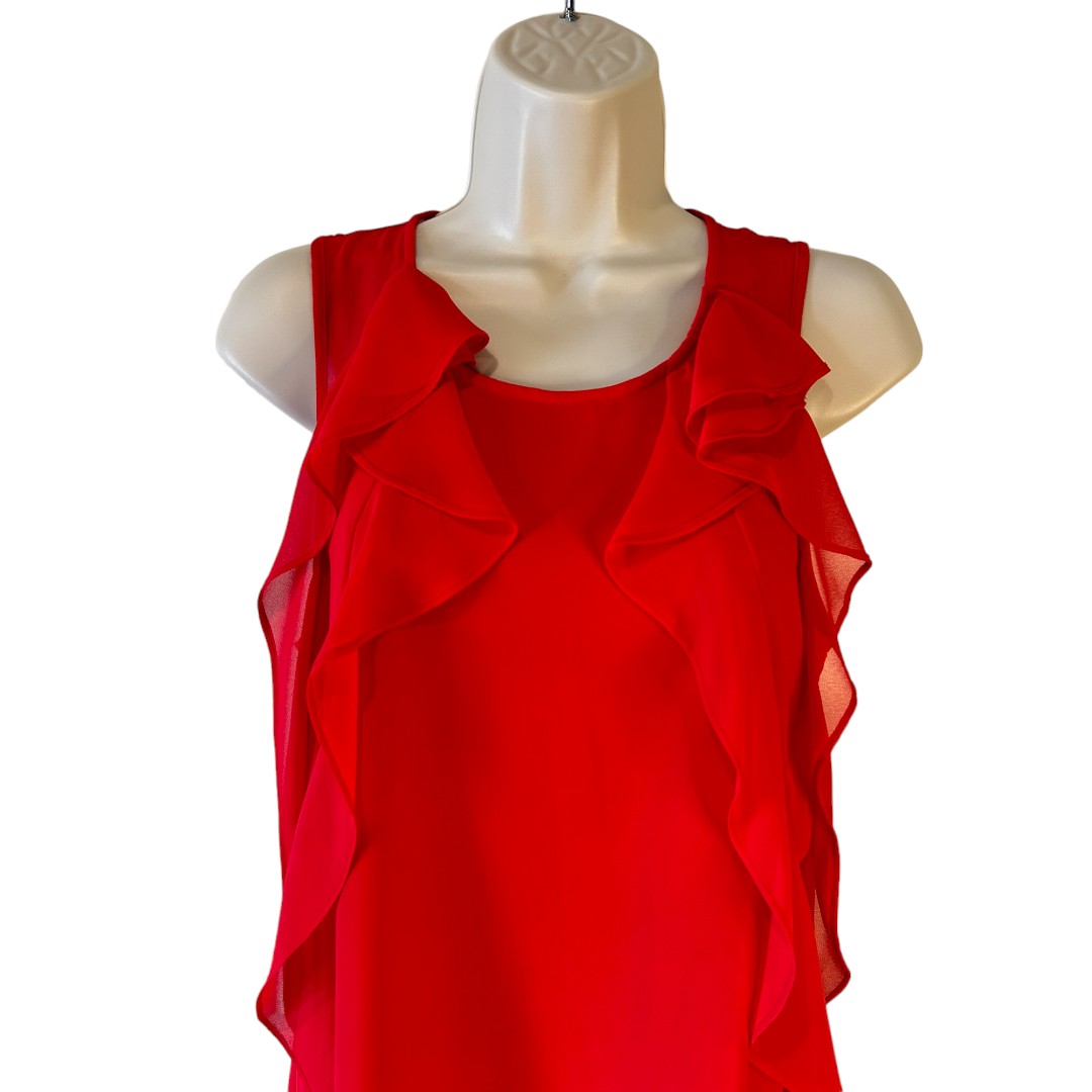 BCBGenration Red Ruffle Shift Dress