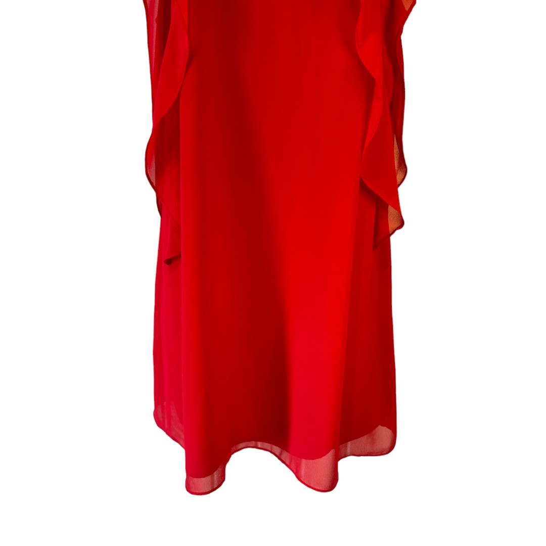 BCBGenration Red Ruffle Shift Dress