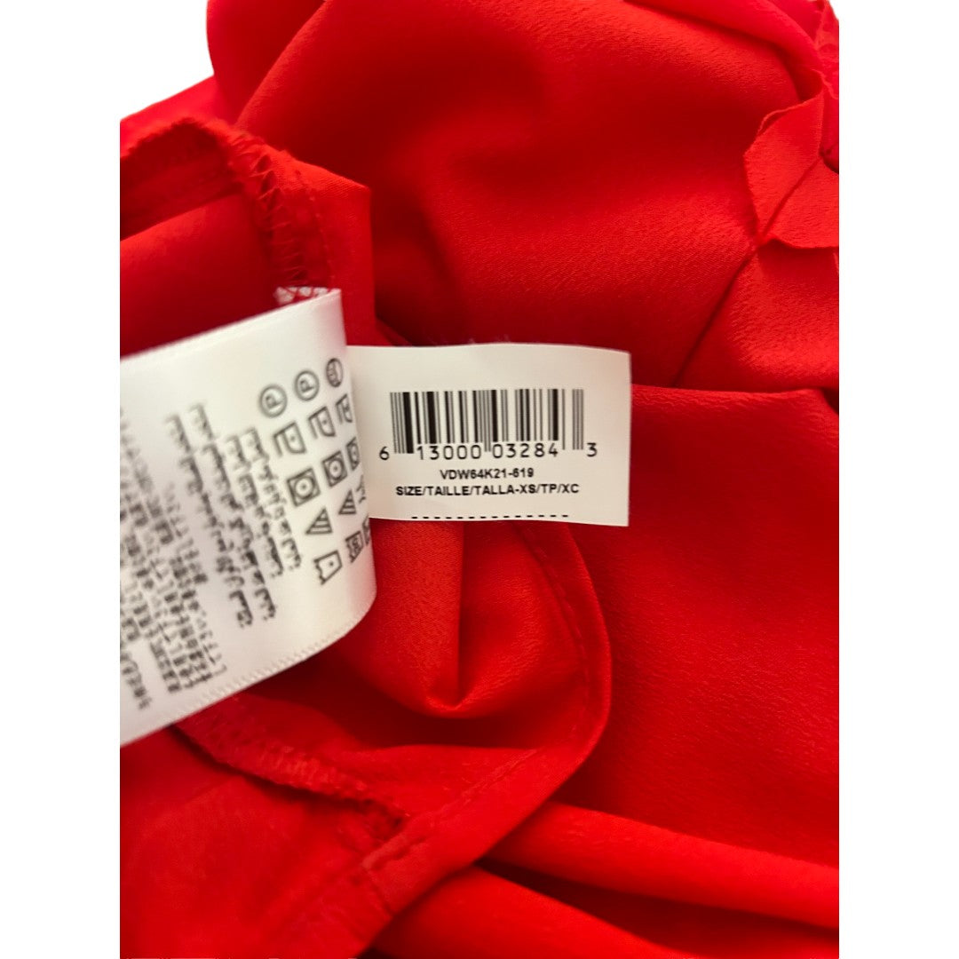 BCBGenration Red Ruffle Shift Dress