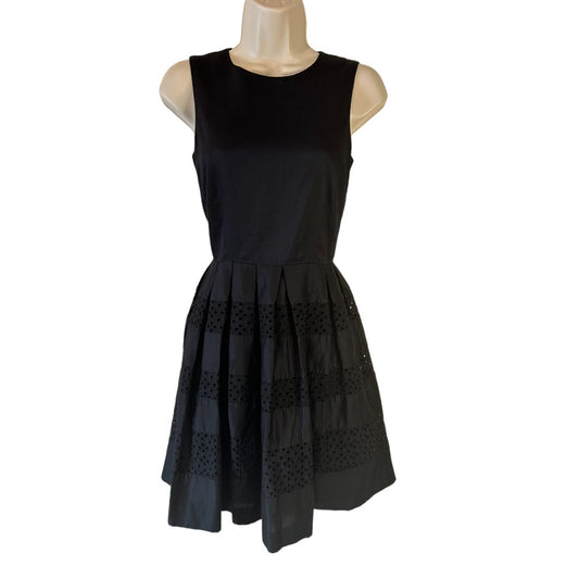 Ann Taylor Black Eyelet Lace Dress