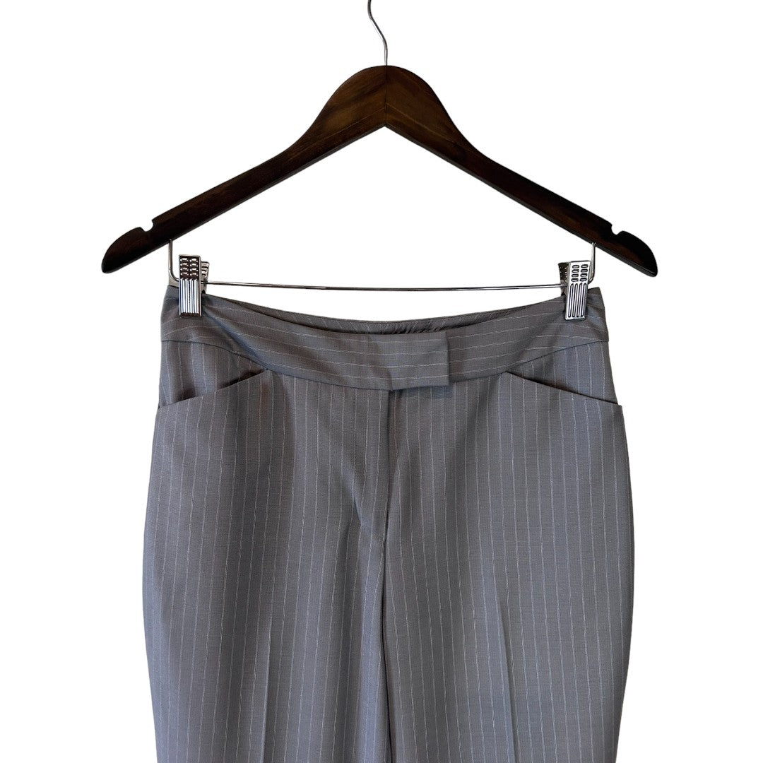 Calvin Klein Gray Pinstripe Dress Pant