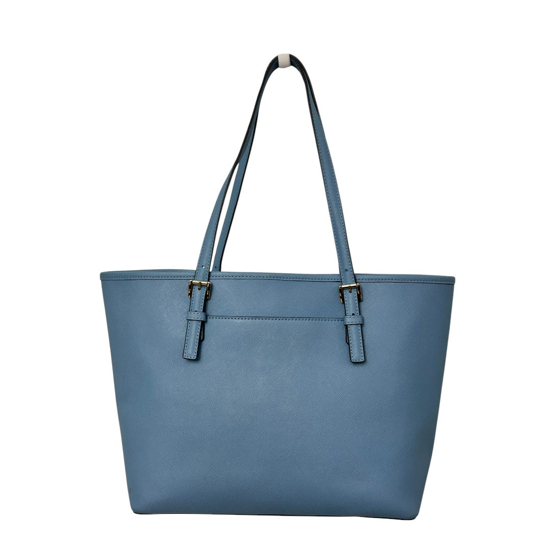 Michael Kors Jet Set Medium Saffiano Leather Tote Blue