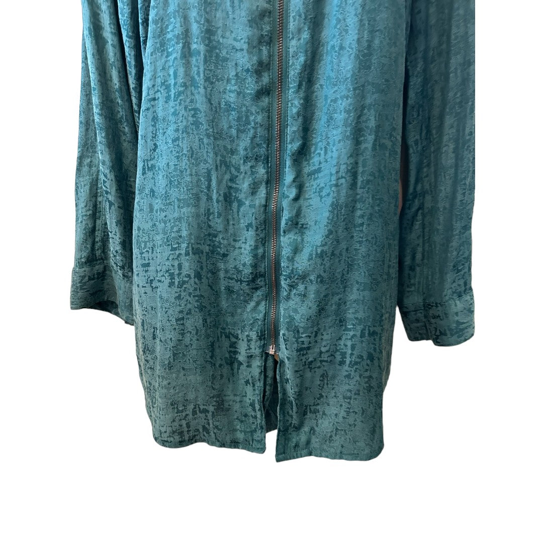 Rock and Republic Zip Up Teal Tunic