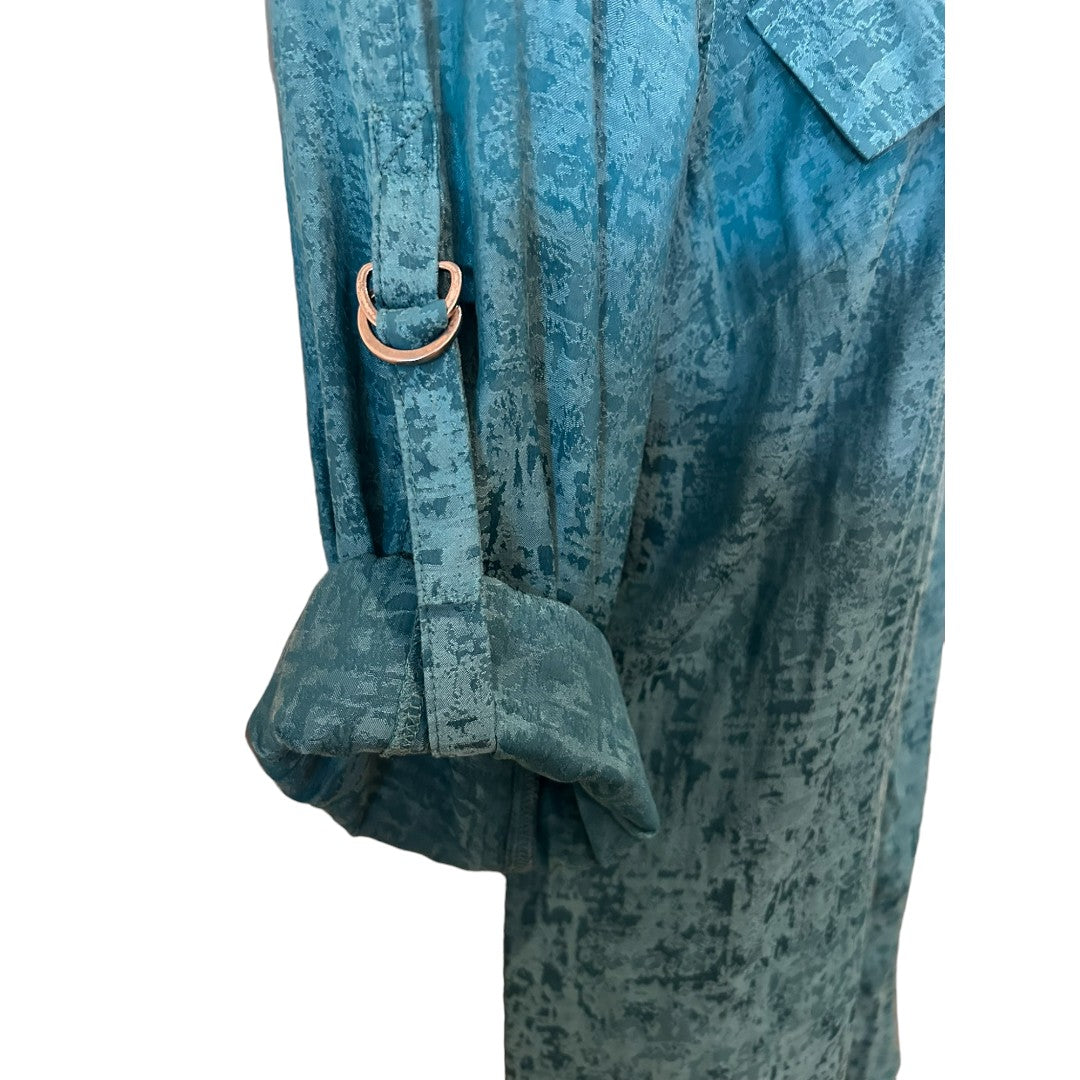 Rock and Republic Zip Up Teal Tunic