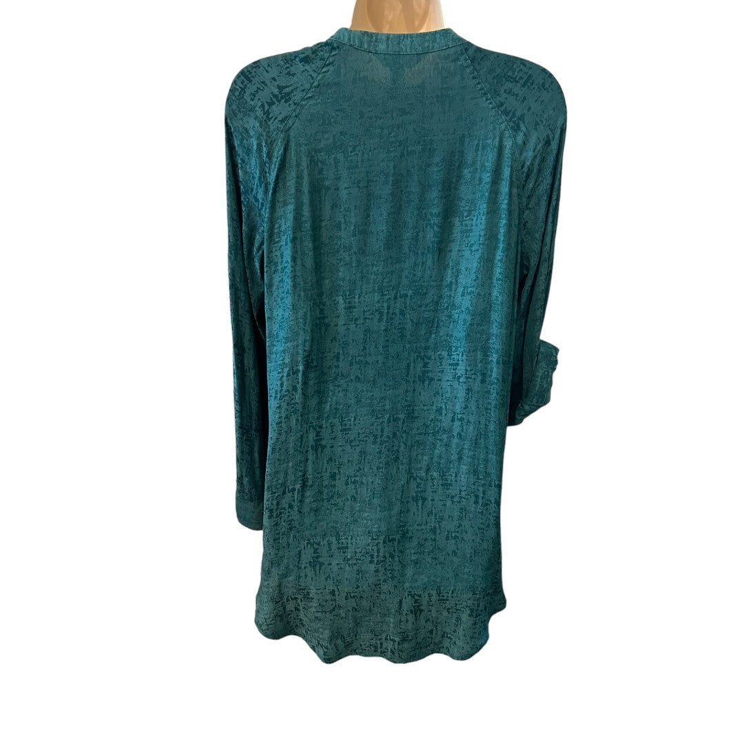 Rock and Republic Zip Up Teal Tunic