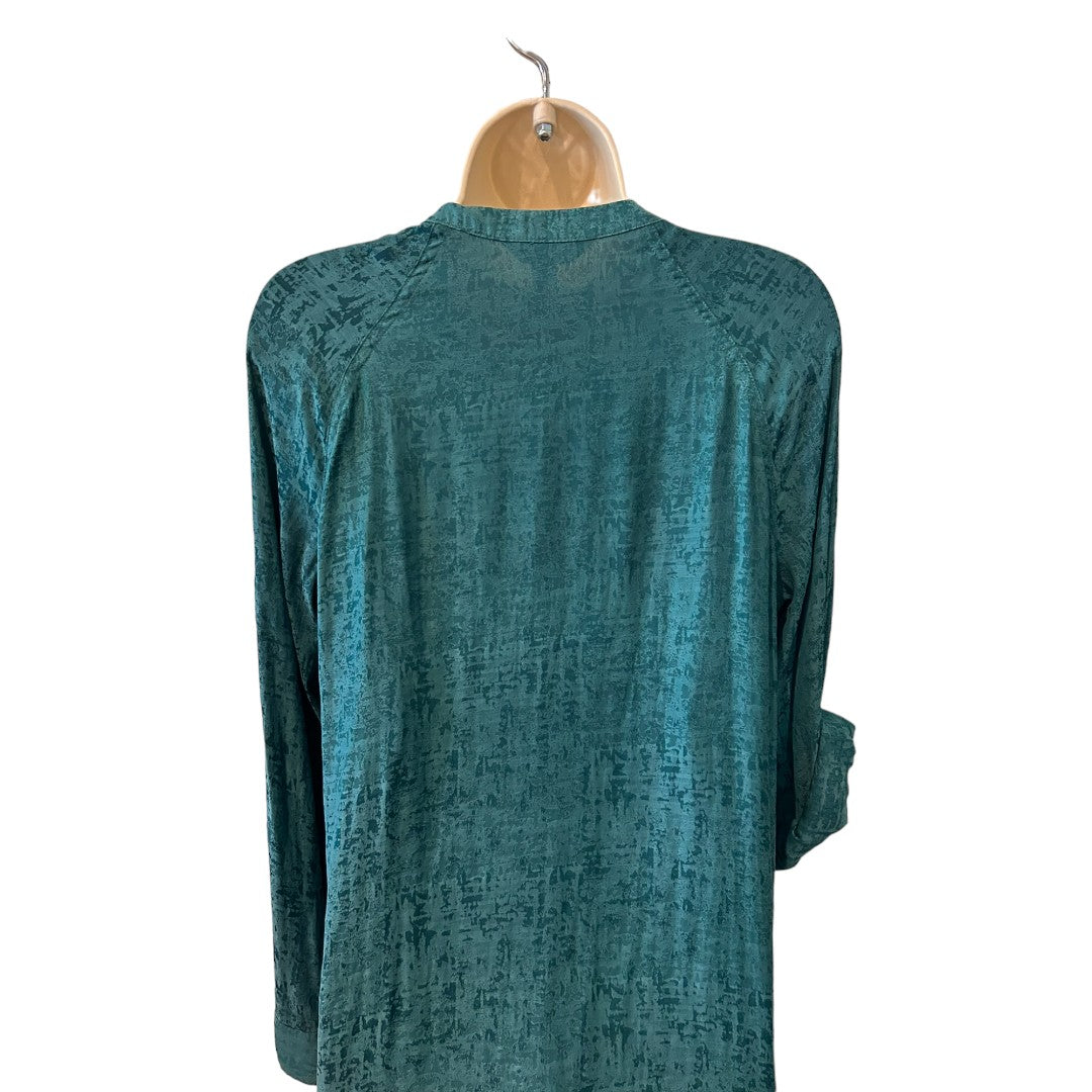 Rock and Republic Zip Up Teal Tunic