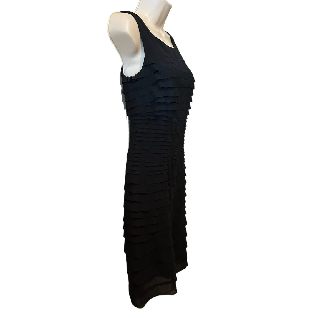 White House Black Market Ruffled Black Dress