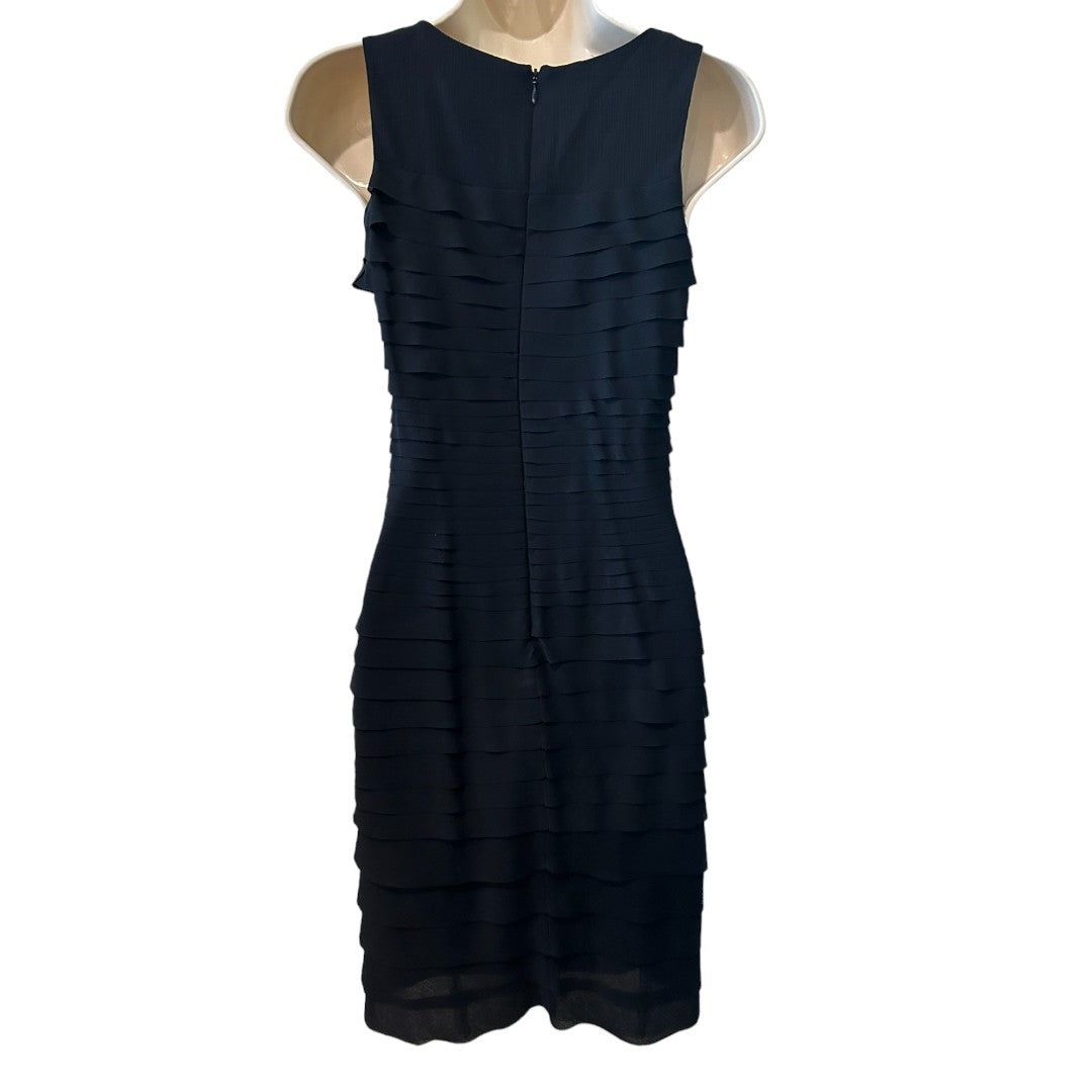 White House Black Market Ruffled Black Dress