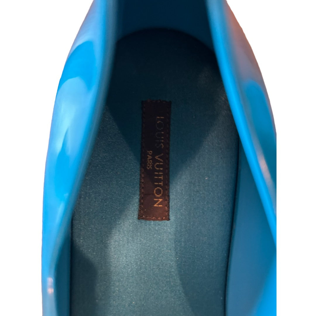 Louis Vuitton Elektrochoc Blue Rubber Sandals 38/8