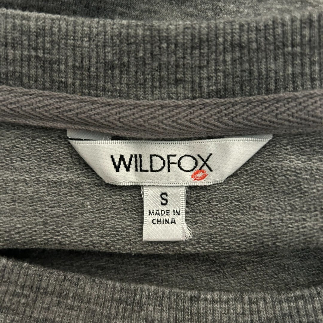 Wildfox 'Pour Favor' Oversized Gray Sweatshirt