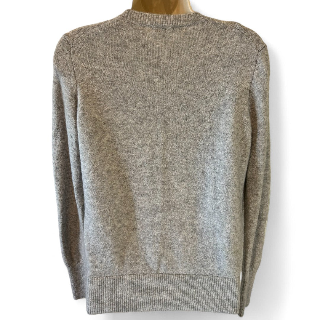 Madewell Soft Gray Wrap Sweater Cozy Knit Pullover