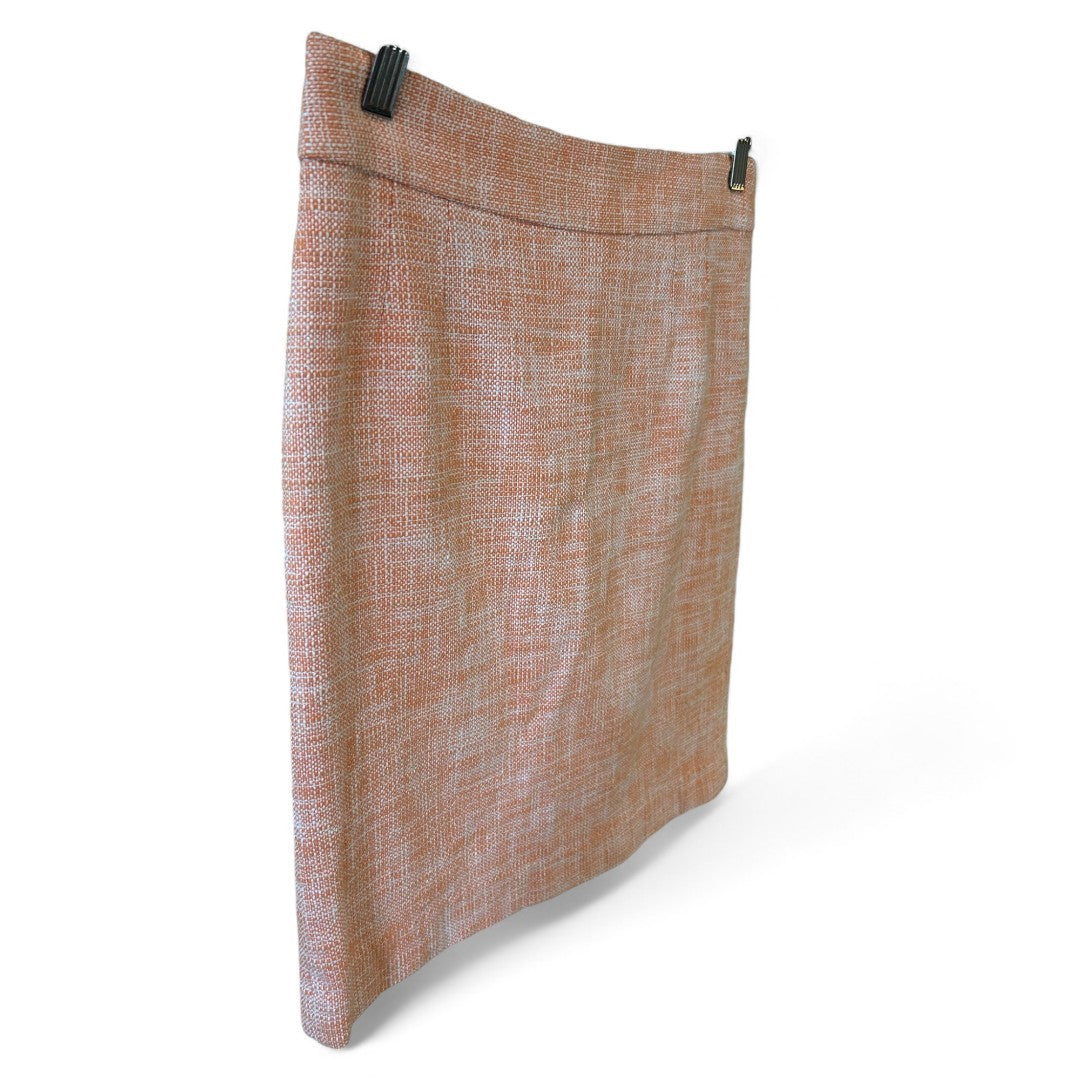 Banana Republic Peach Tweed Pencil Skirt Textured Office Wear