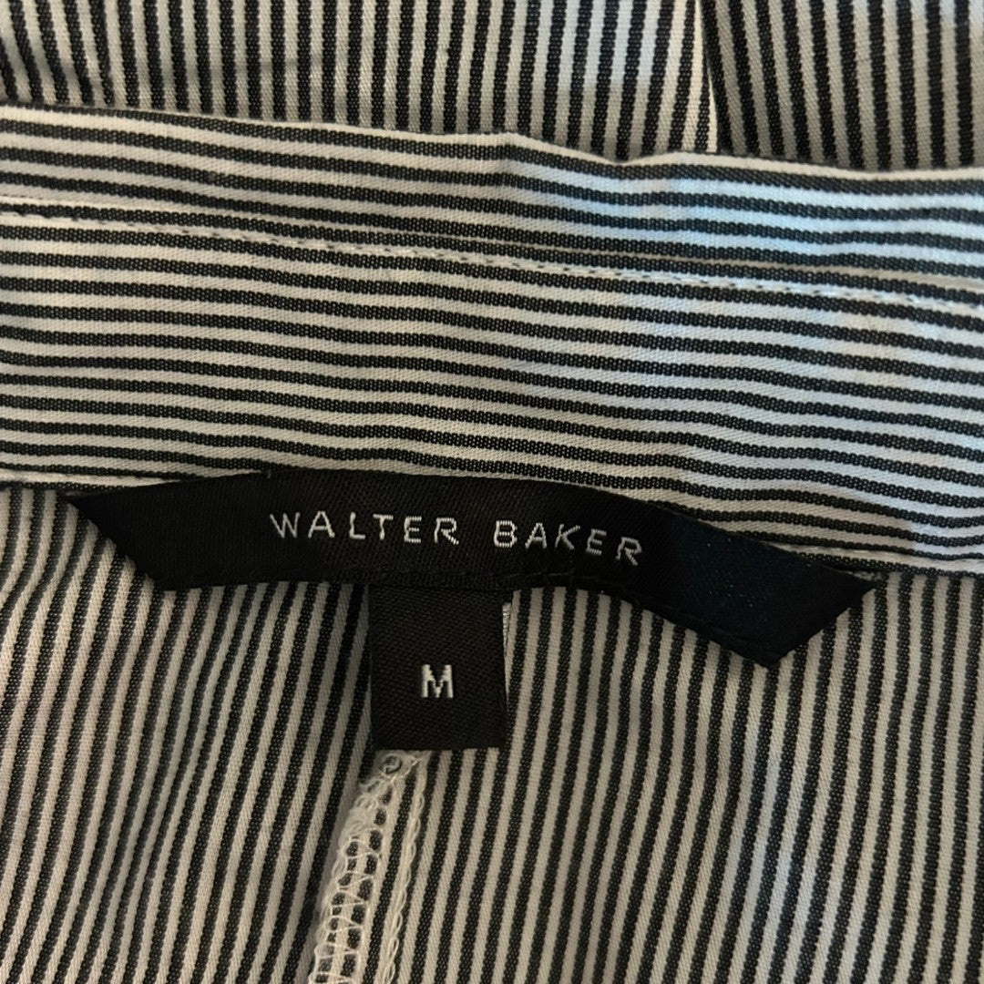 Walter Baker Myron Tunic Pinstripe Shirt with Floral Embroidery