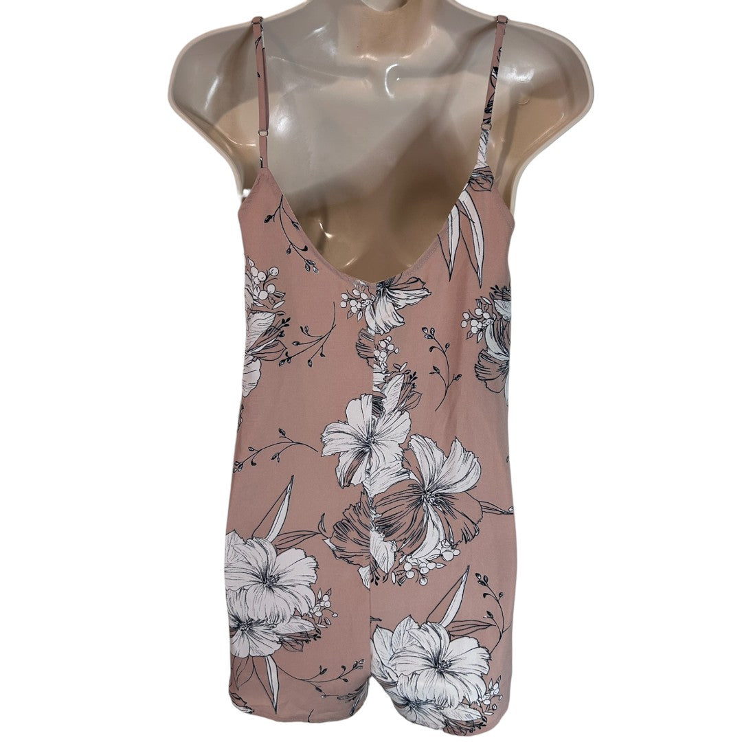 Audrey 3+1 Floral Print Romper Spaghetti Strap V-Neck Summer Playsuit