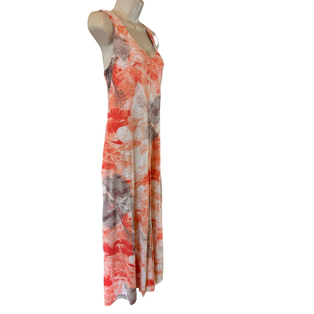 Tommy Bahama Watercolor Print Maxi Dress Sleeveless V-Neck Vacation Resort