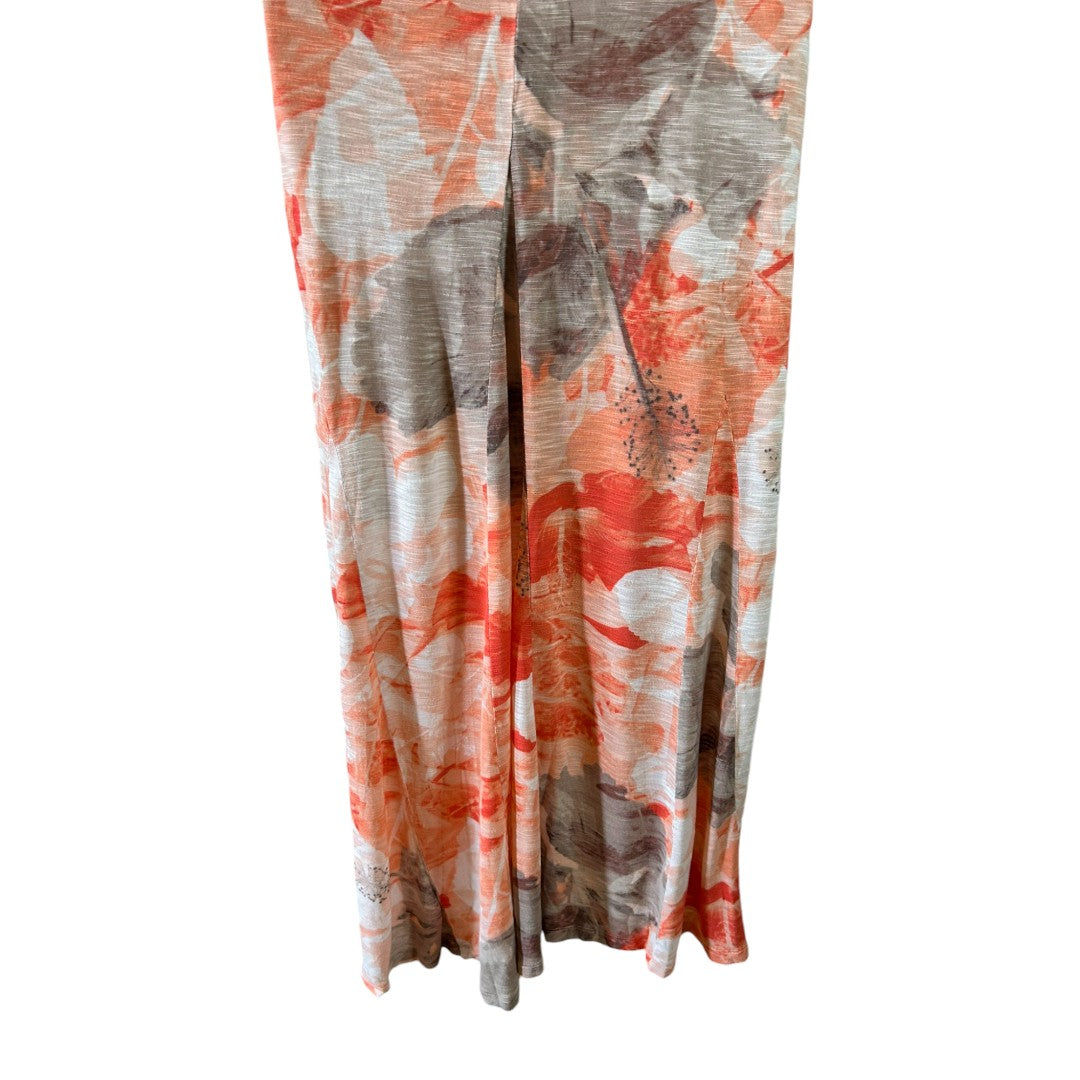 Tommy Bahama Watercolor Print Maxi Dress Sleeveless V-Neck Vacation Resort