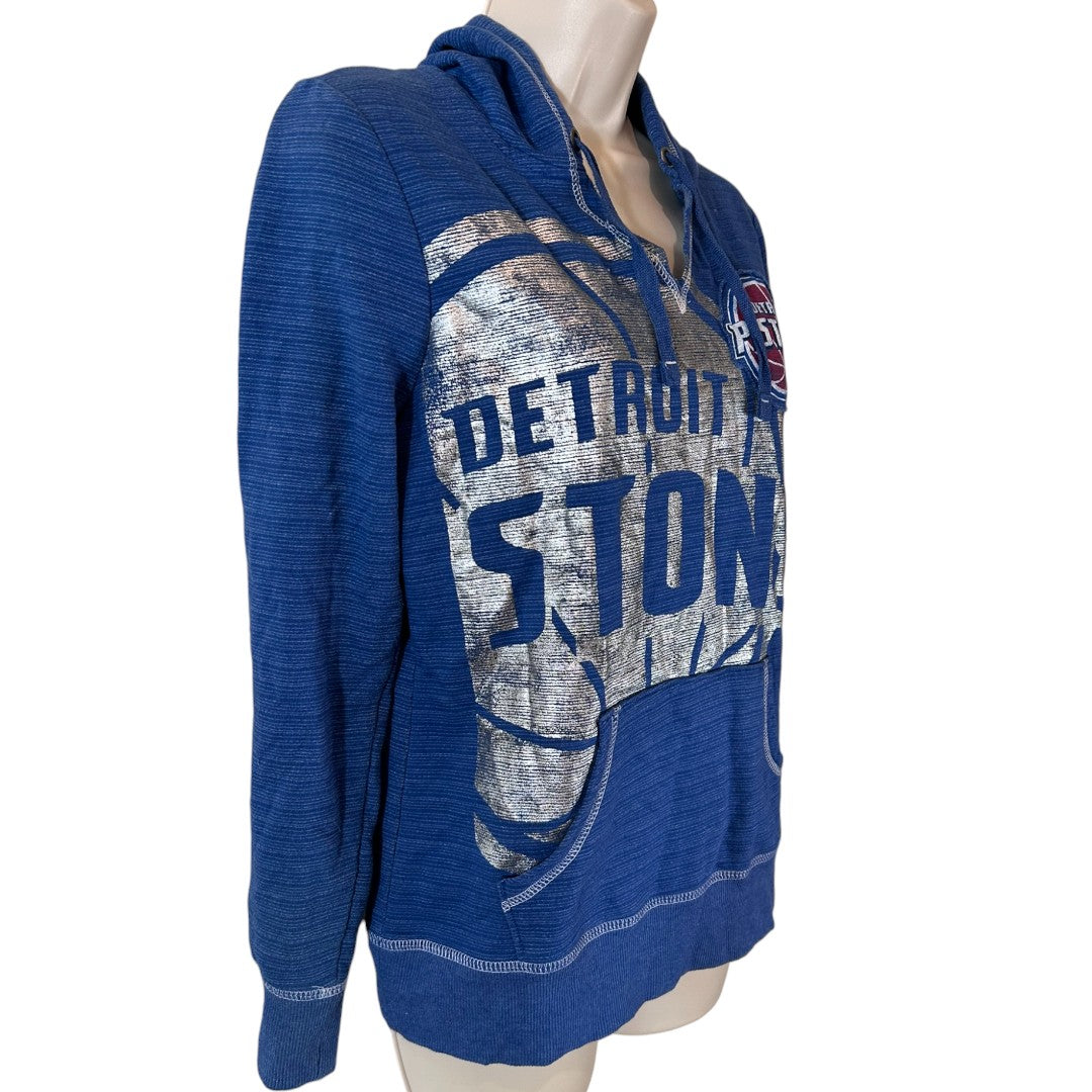 NBA Detroit Pistons Women's Exclusive Collection Distressed Logo Hoodie