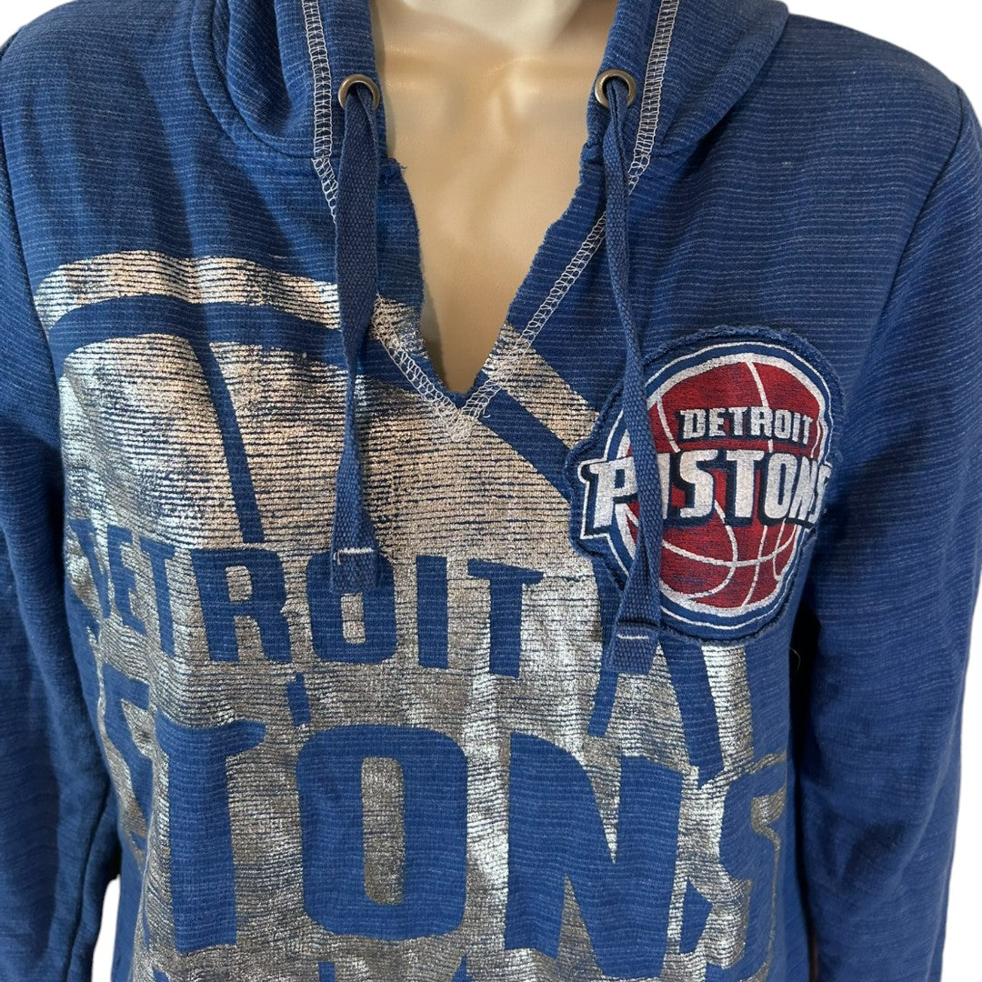 NBA Detroit Pistons Women's Exclusive Collection Distressed Logo Hoodie