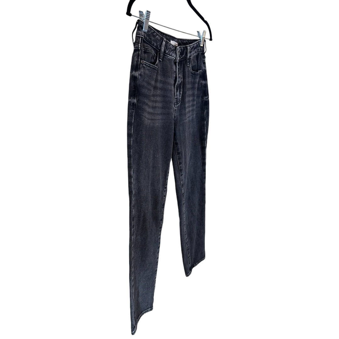 PacSun High Rise Mom Jeans Washed Black Denim Classic Fit