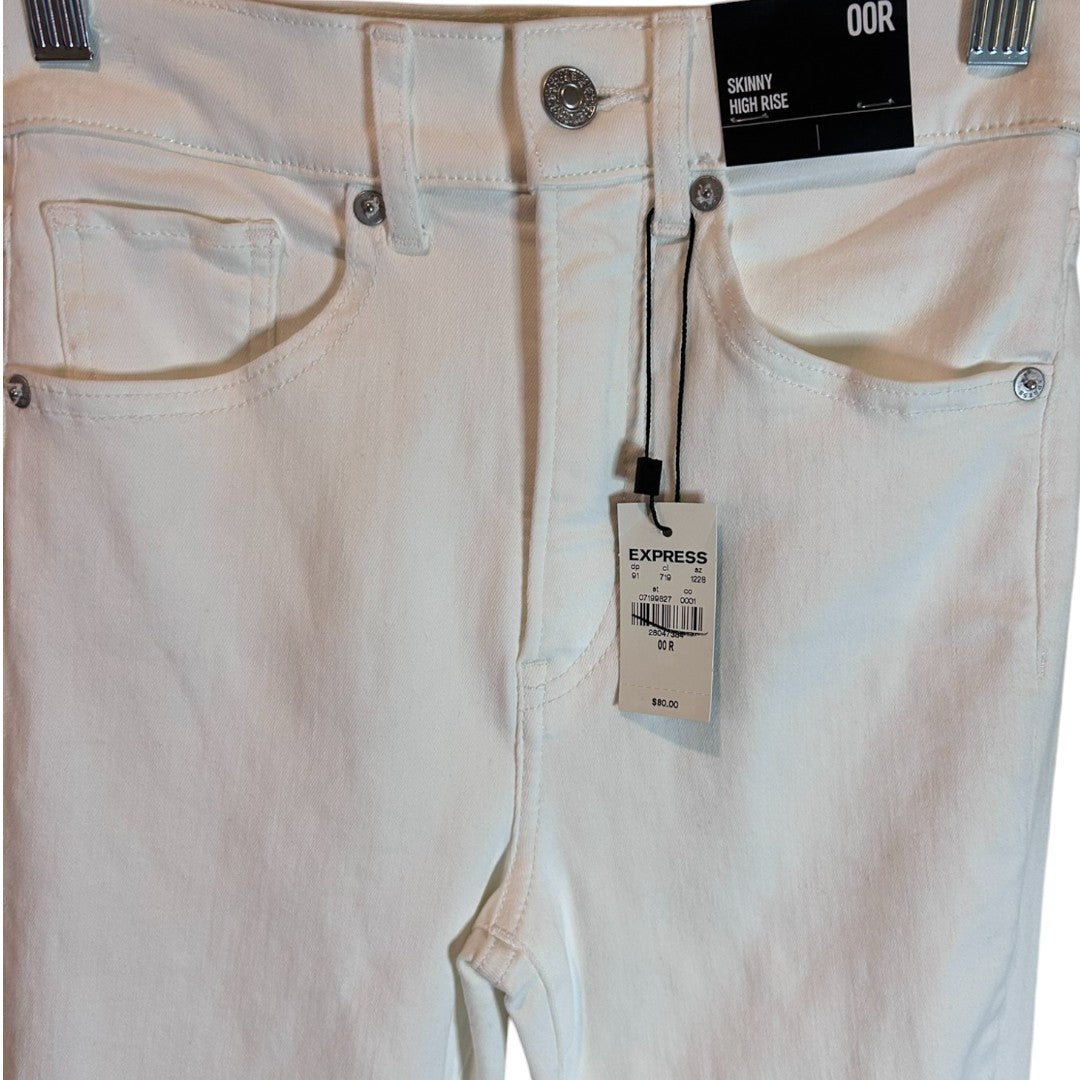 Express White High Rise Skinny Jeans Collection Classic Denim