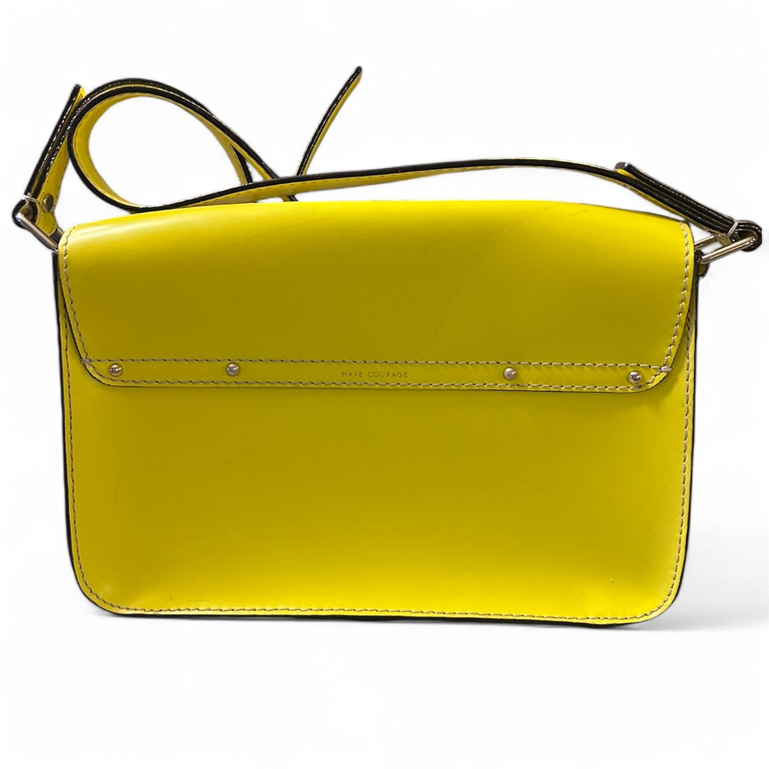 Kate Spade Essex Scout Crossbody Messenger Yellow Genuine Leather Bag