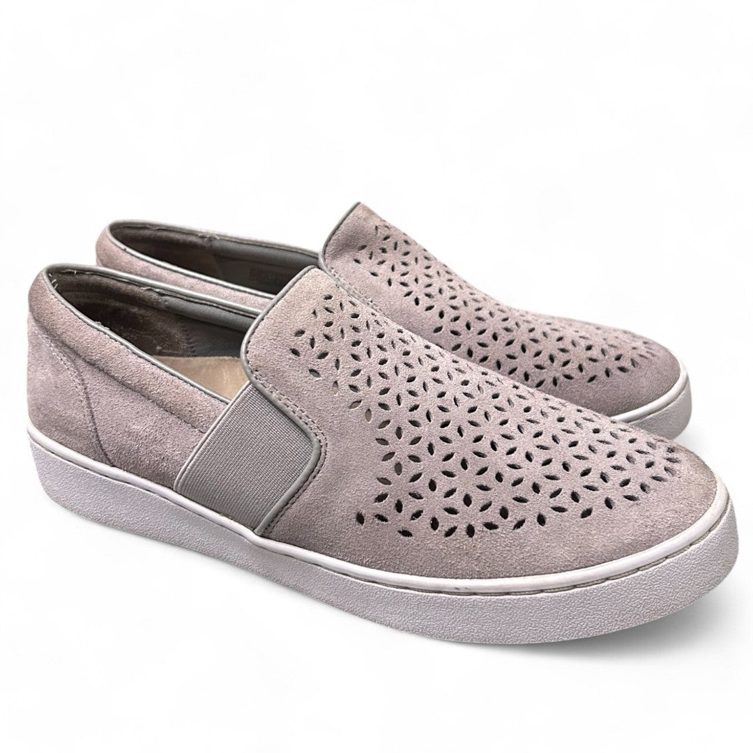 Vionic Perforated Slip-On Sneakers Casual Comfort Shoes Gray