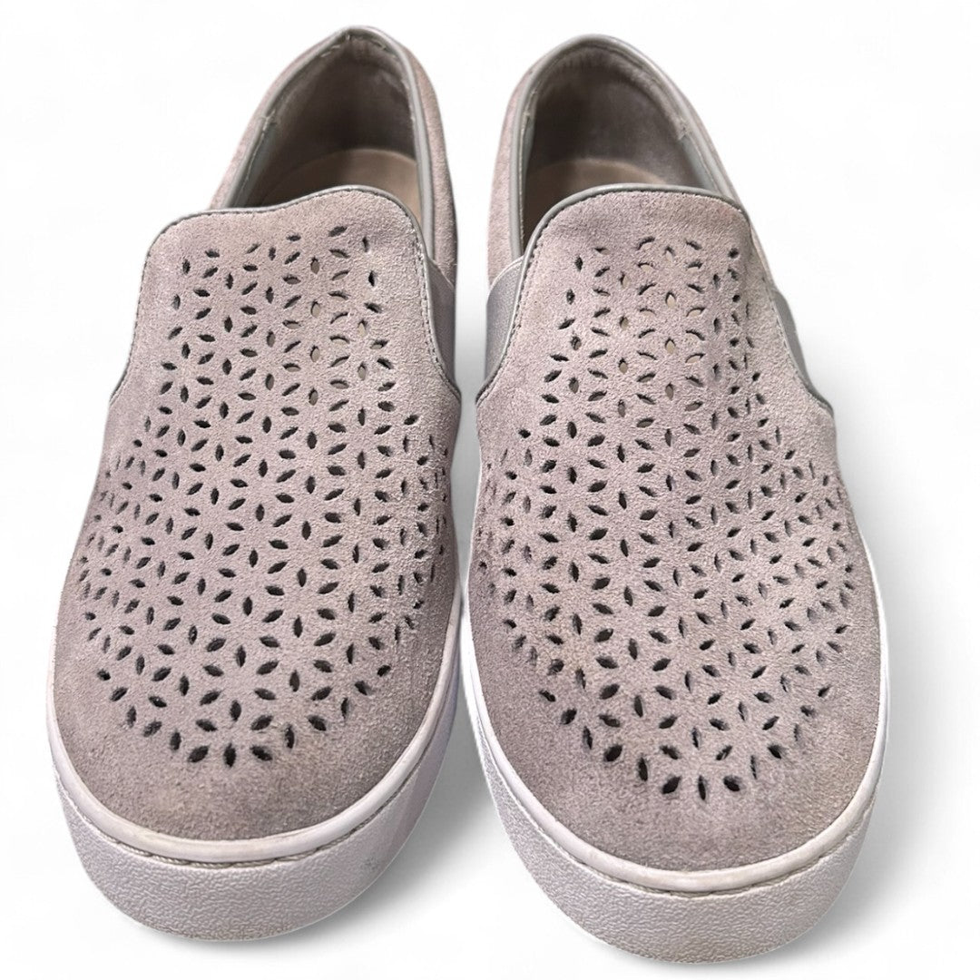 Vionic Perforated Slip-On Sneakers Casual Comfort Shoes Gray