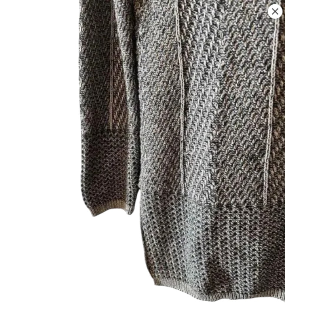 Eight Eight Eight Mock Neck Gray Marble Thread Sweater