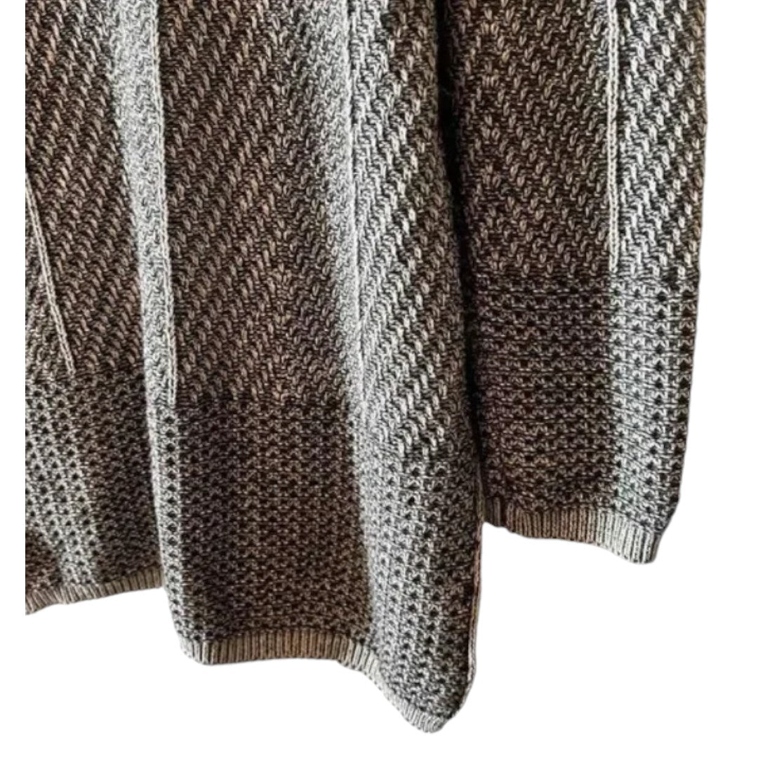 Eight Eight Eight Mock Neck Gray Marble Thread Sweater