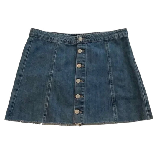 Aeropostale 90s Button Denim Mini Skirt