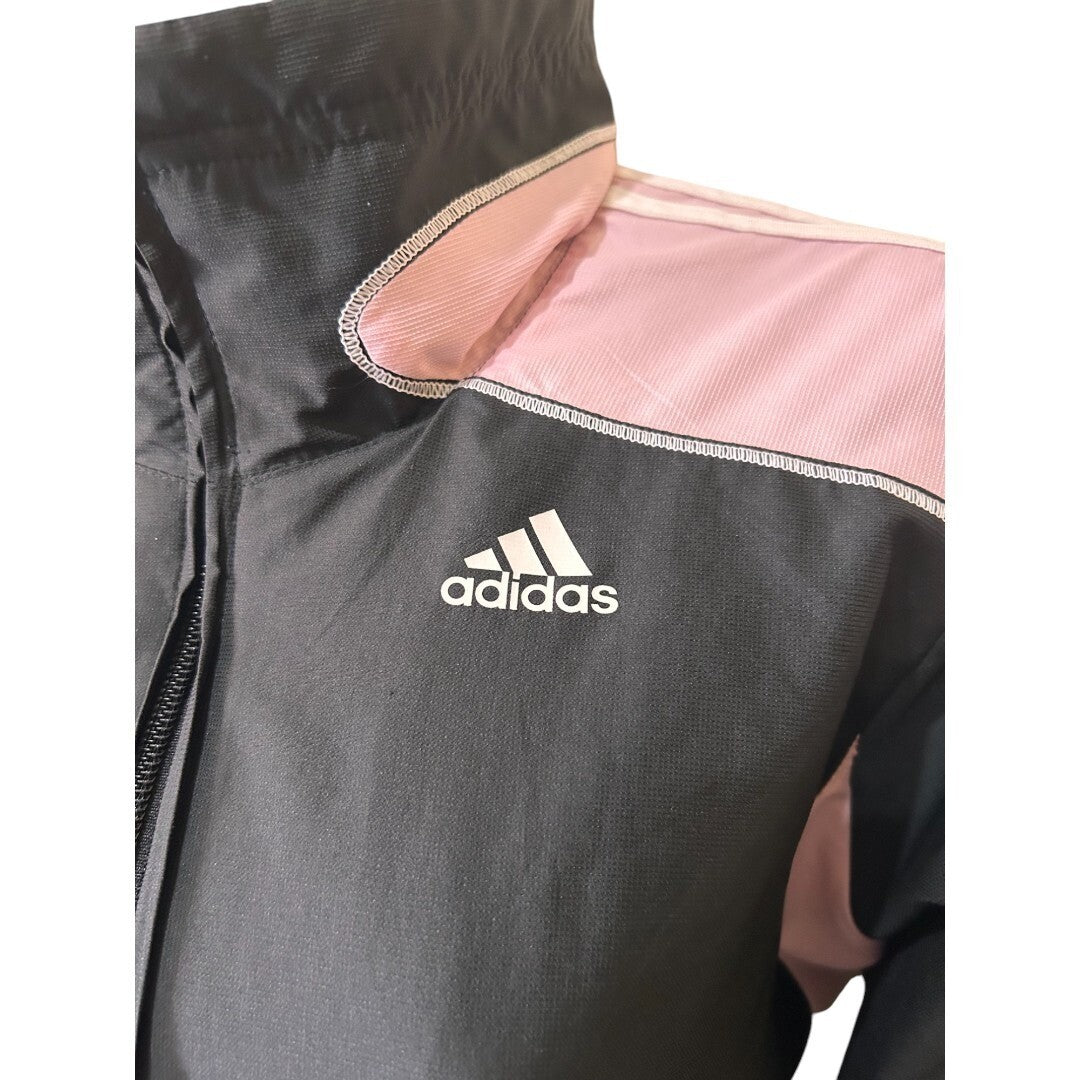Adidas Track Jacket Full Zip Running Lightweight Pink Gray - Haute Poppy