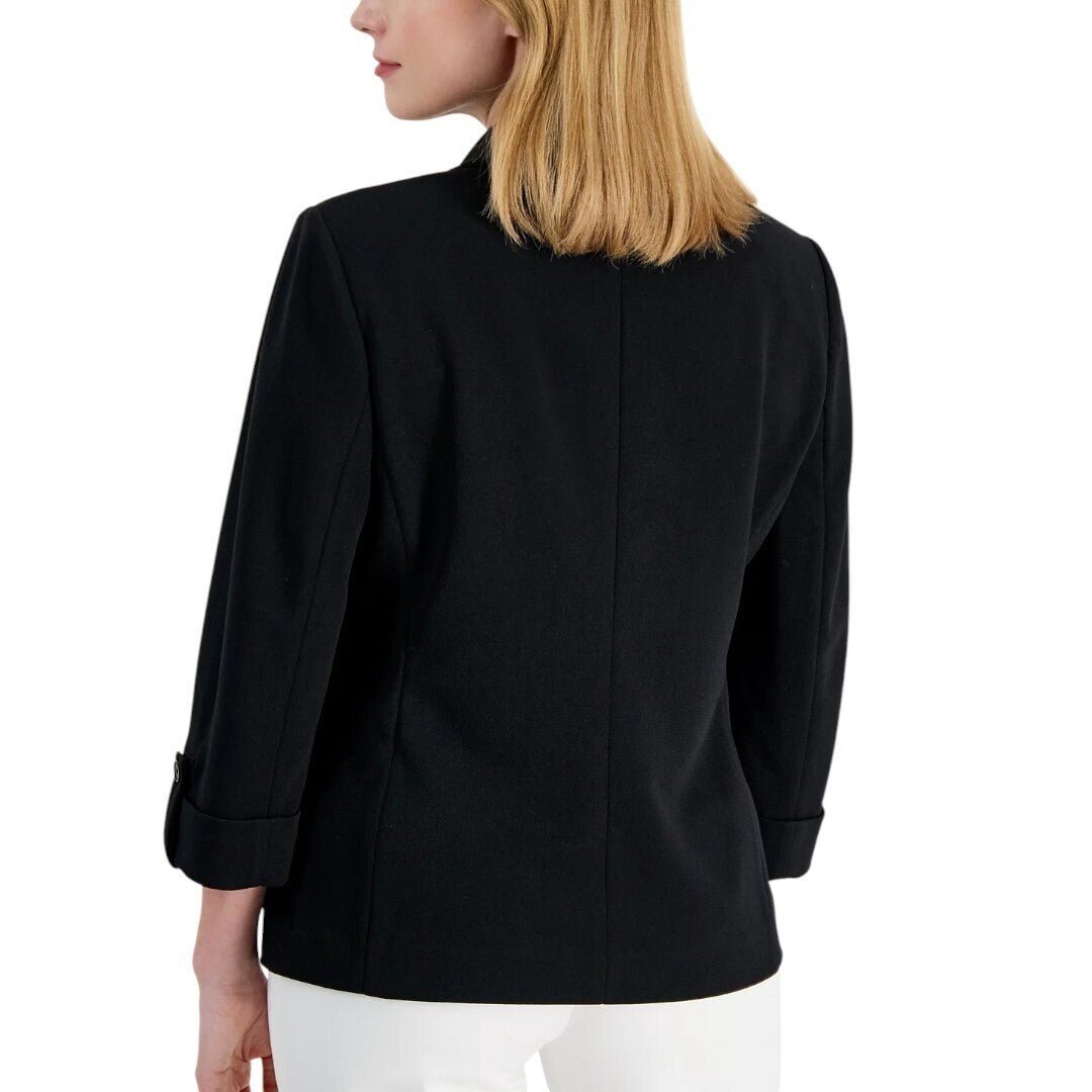 AK Anne Klein Petite 3/4 - Sleeve One - Button Blazer - Haute Poppy