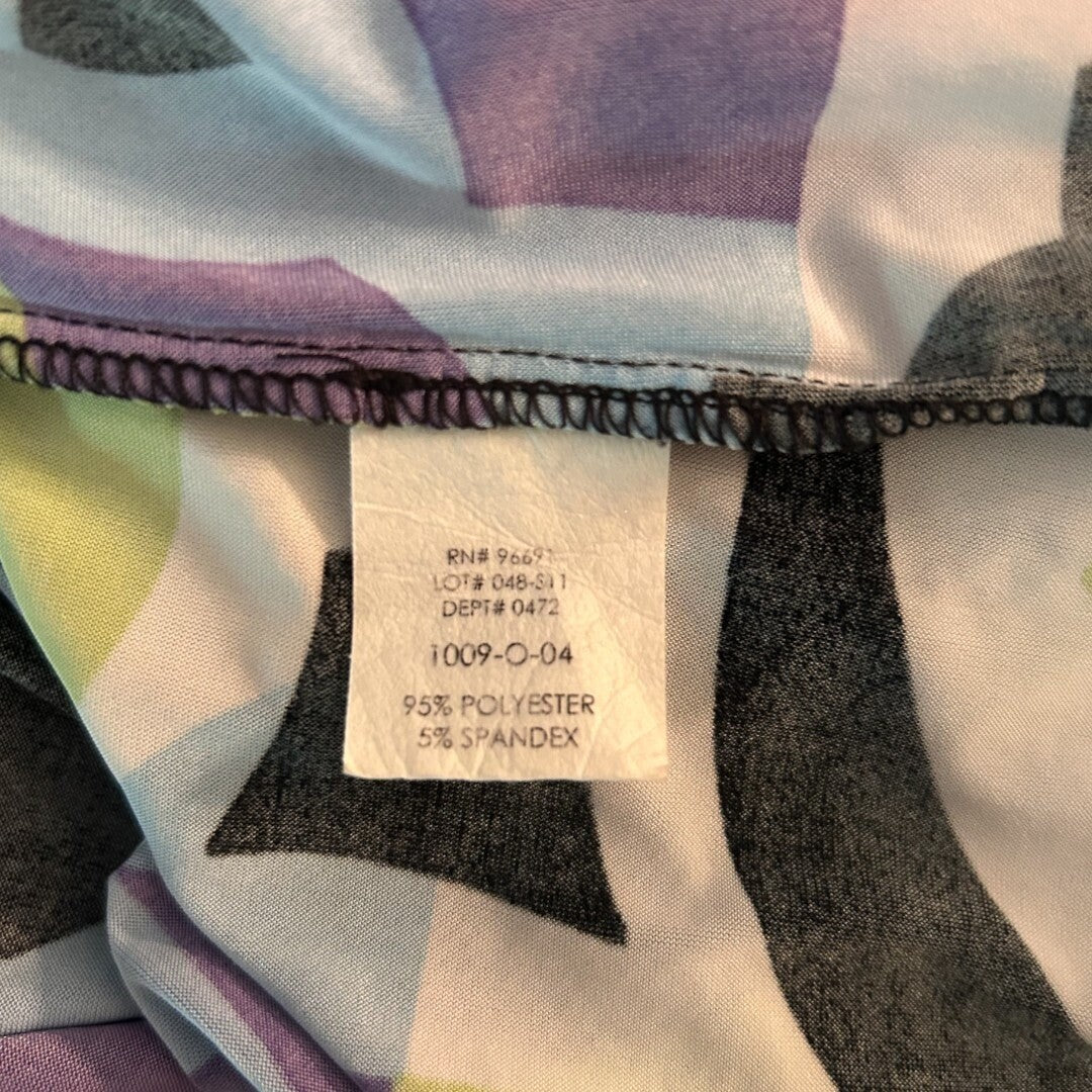 Analili Print Dress Lace Up V Neck Long Sleeve Multicolor Dress - Haute Poppy