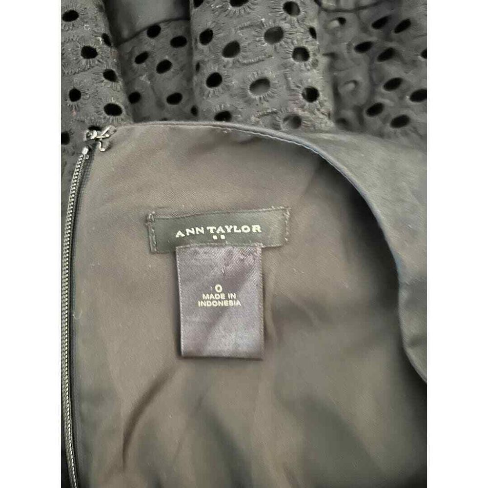 Ann Taylor Black Eyelet Lace Dress - Haute Poppy