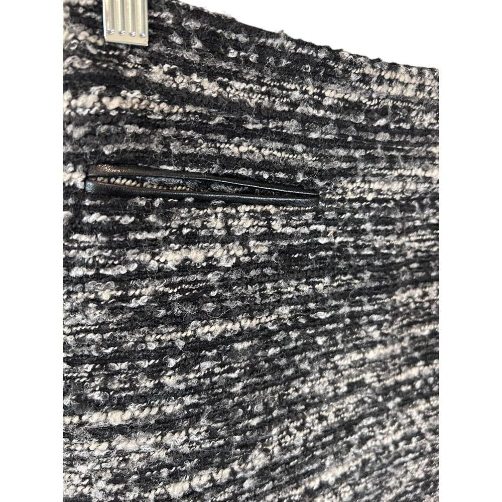 Ann Taylor Petite Tweed Pencil Skirt Black White Professional Office Wear - Haute Poppy