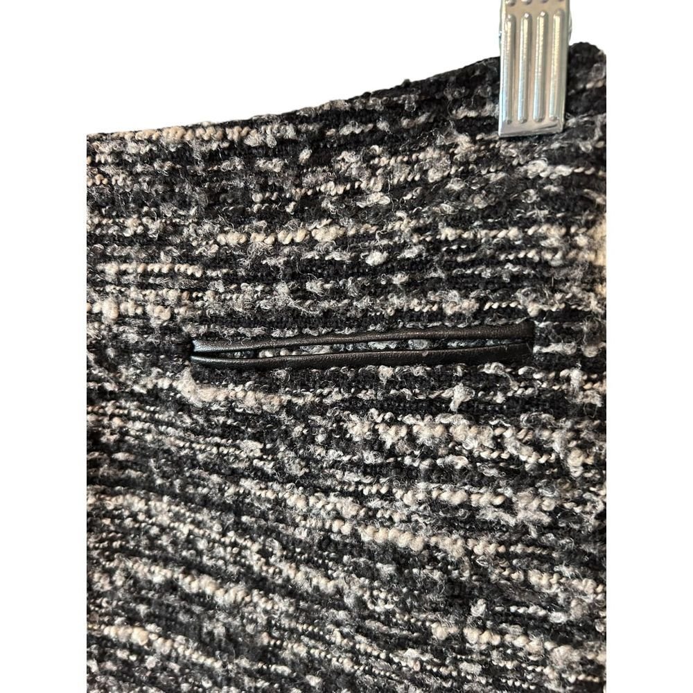 Ann Taylor Petite Tweed Pencil Skirt Black White Professional Office Wear - Haute Poppy