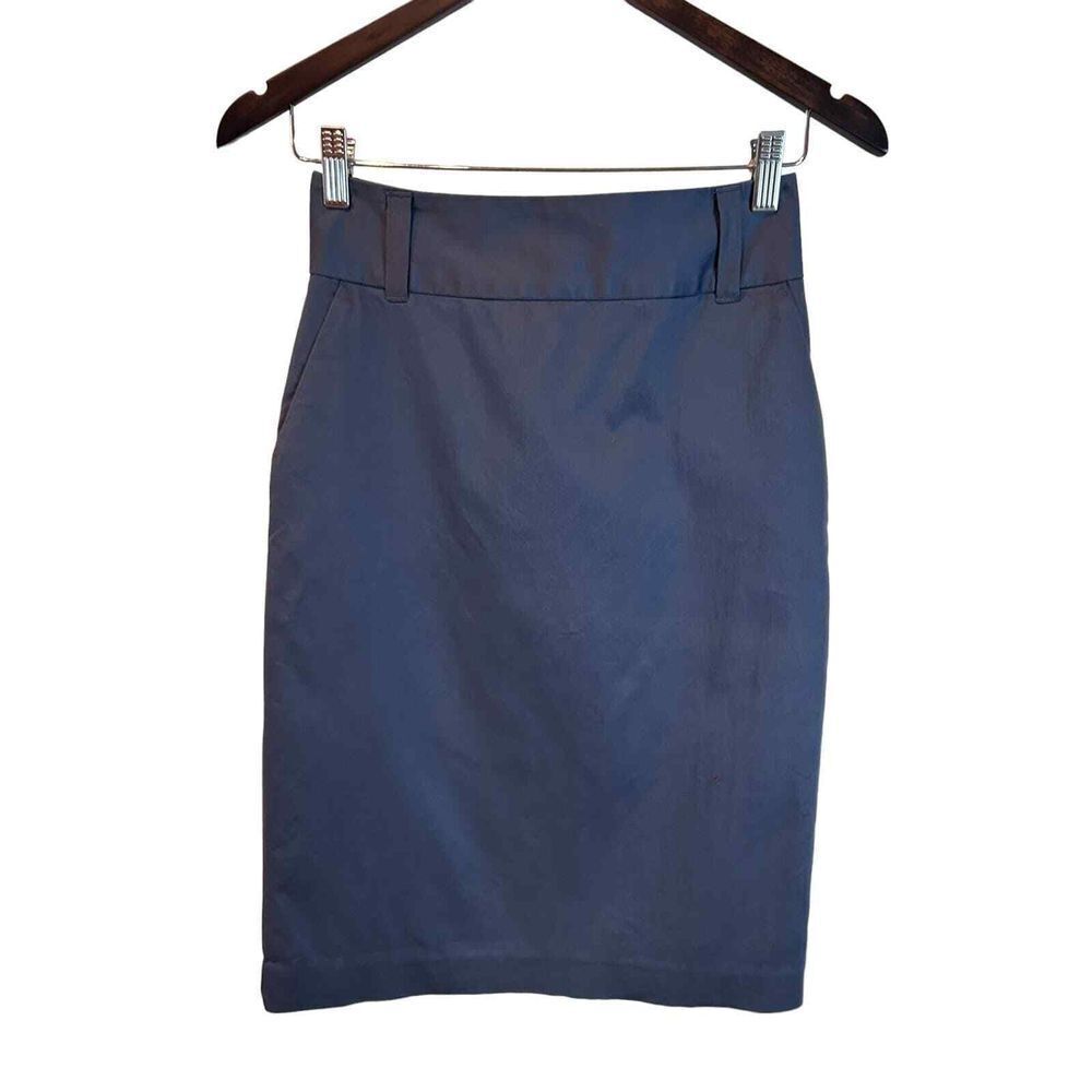 Banana Republic Gray Stretch Pencil Skirt - Haute Poppy