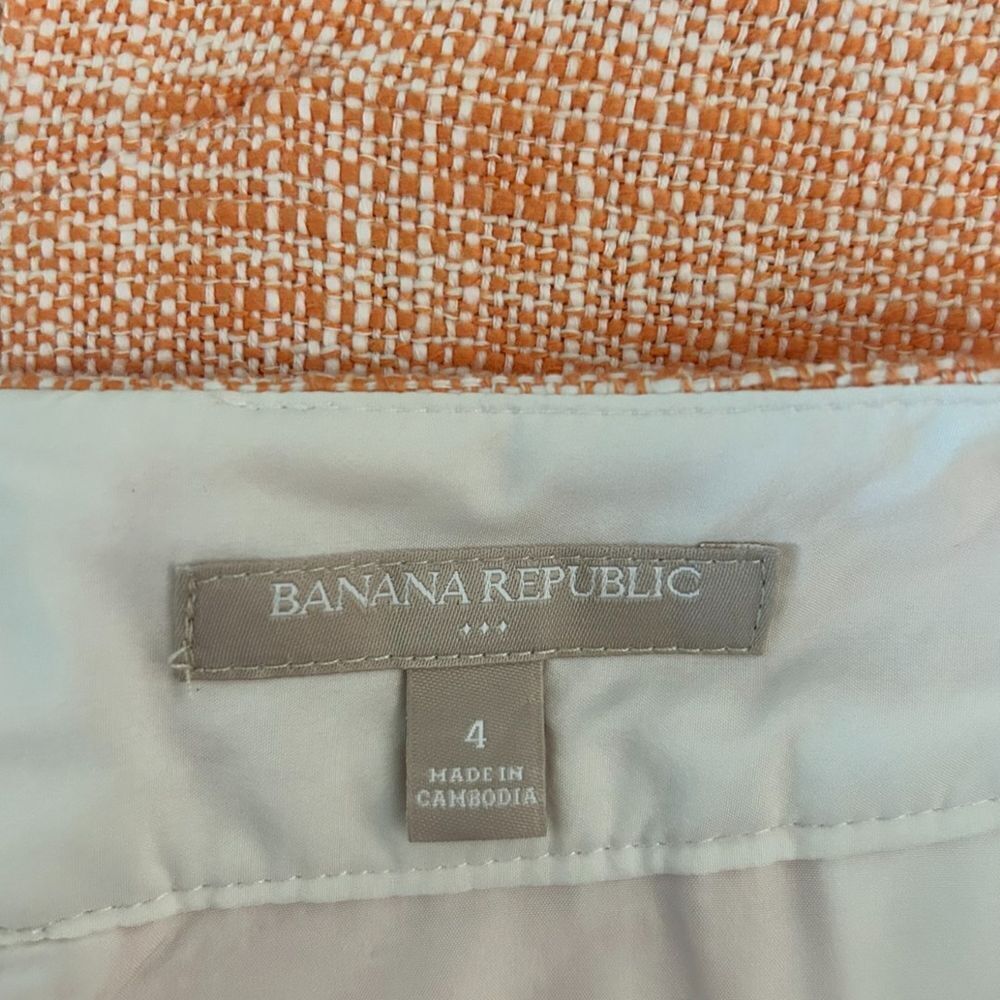 Banana Republic Peach Tweed Pencil Skirt Textured Office Wear - Haute Poppy