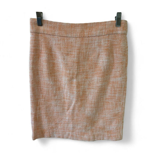 Banana Republic Peach Tweed Pencil Skirt Textured Office Wear - Haute Poppy