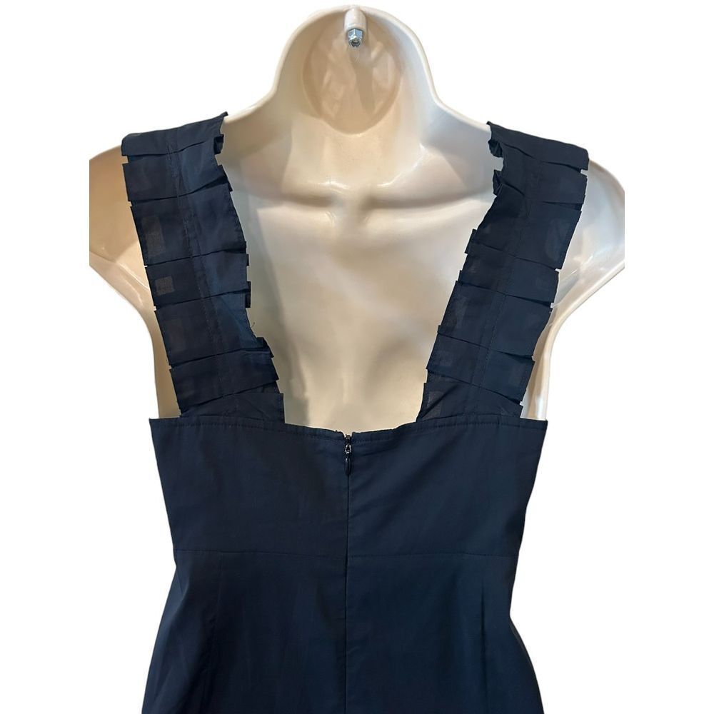 Banana Republic Ruffle Neck Black Dress - Haute Poppy