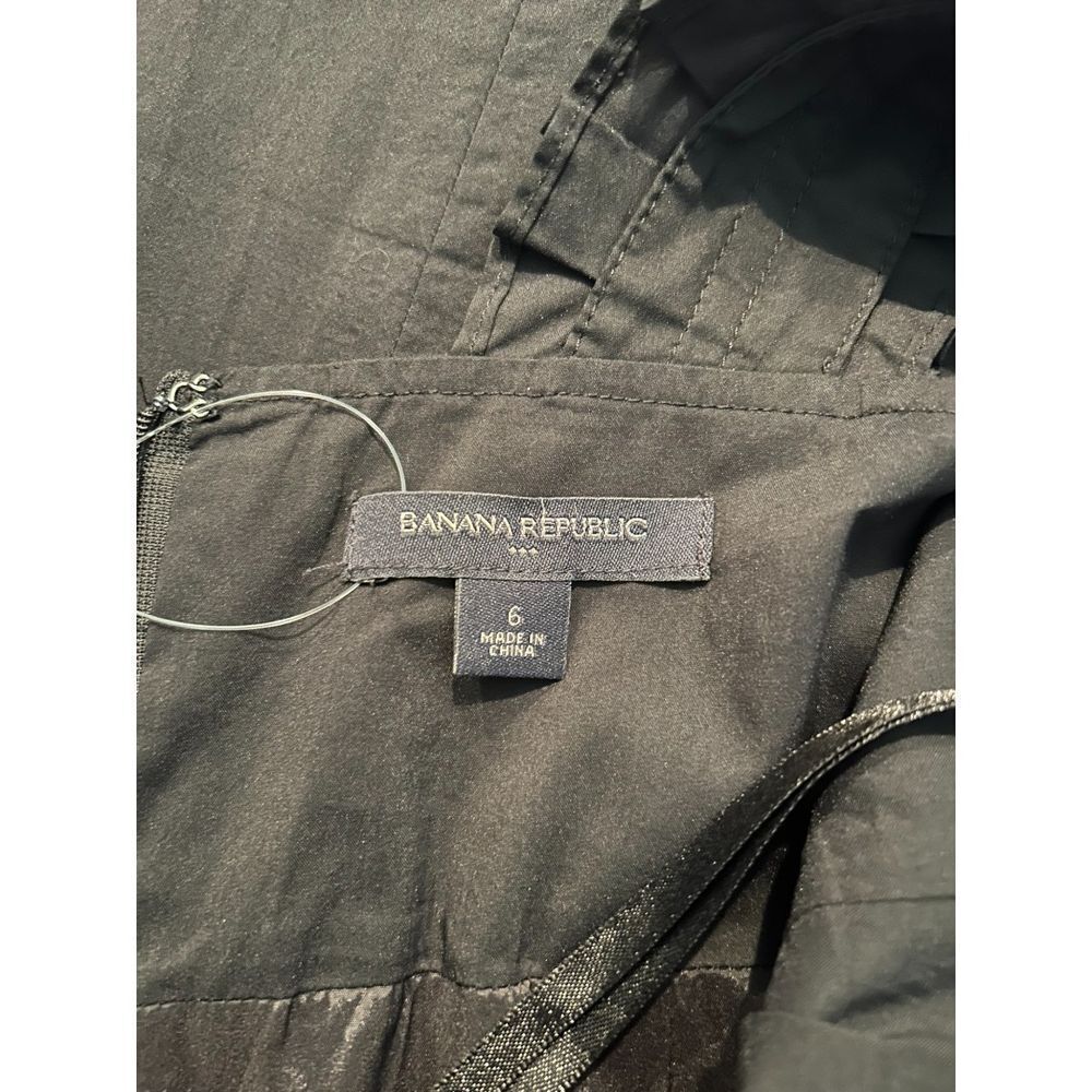 Banana Republic Ruffle Neck Black Dress - Haute Poppy