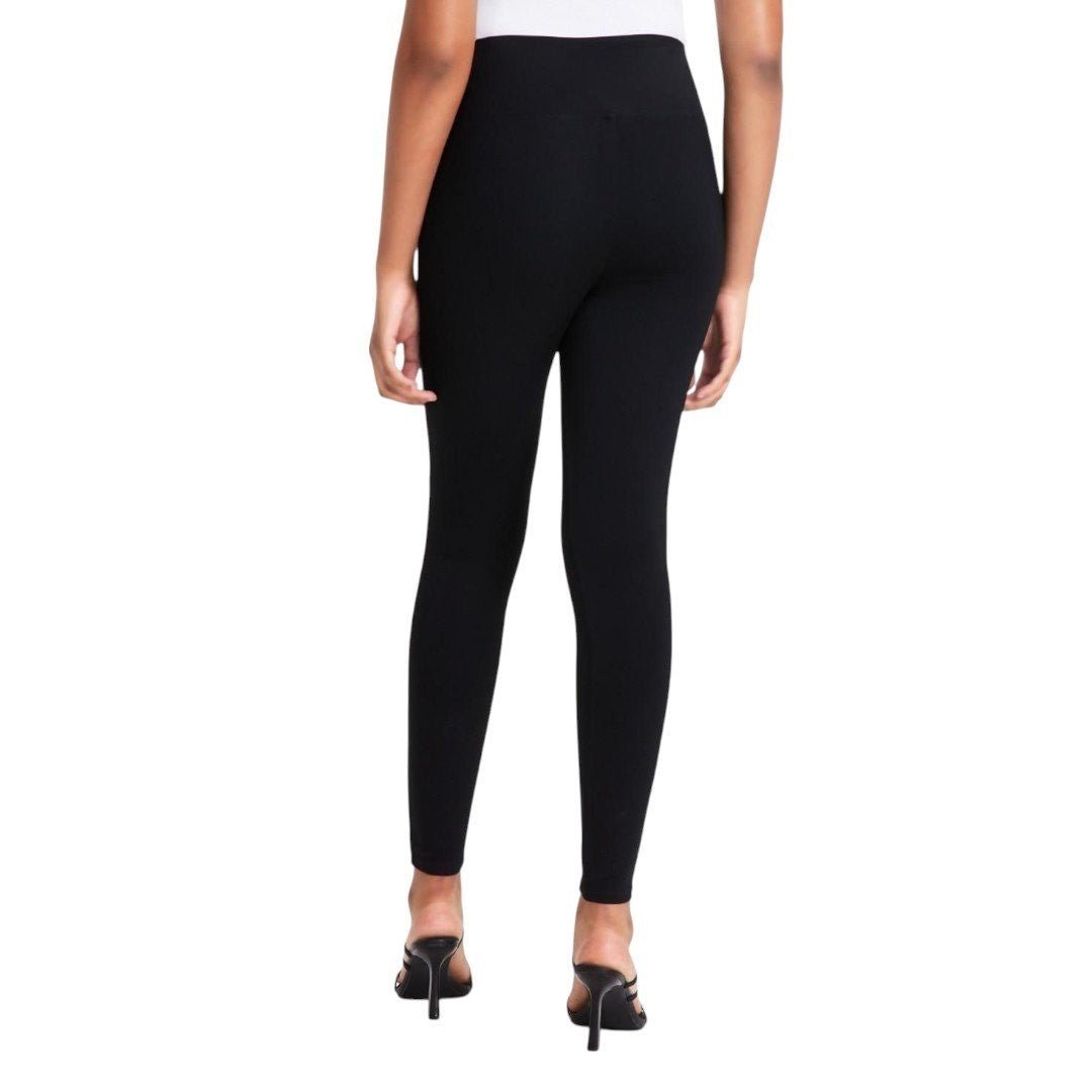 Bar III High - Waist Seamed Ponte - Knit Leggings Deep Black - Haute Poppy